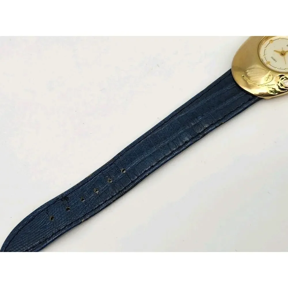 Rare Vintage Benrus Goldtone Rose Bezel Watch for Ladies Luxury Dress Watch